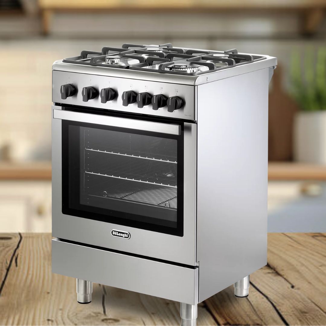 Modern single cavity gas Range-style Cooker in Stainless steel